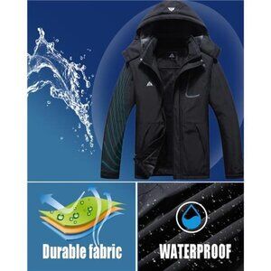 Women's Plus Size Warm‎ Winter Coat Hooded Waterproof Ski Jacket Mountain